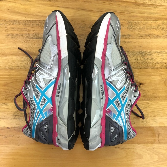 ASICS Gel Fortify Athletic Sneakers Gray Pink Blue Women’s Sz 9.5 - Picture 7 of 16